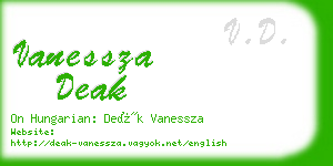 vanessza deak business card